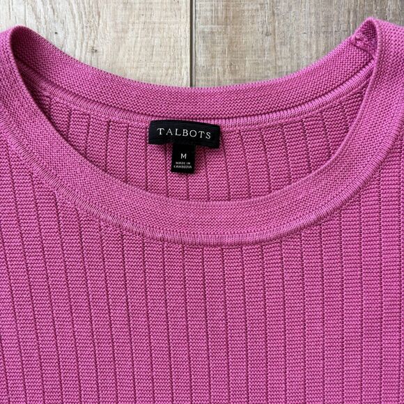 Talbots Womens Dusty Pink Sweater Size M Office Classic Preppy Feminine Cozy - Picture 4 of 12